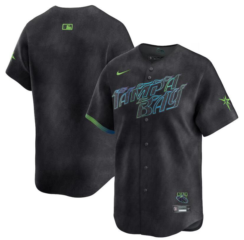 Men Tampa Bay Rays blank Nike MLB Limited City Connect Black 2024 Jersey->customized mlb jersey->Custom Jersey